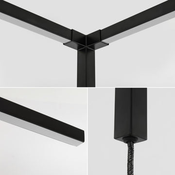 Madsen 18.25" 2-Light Modern Minimalist Iron Integrated Plug-In LED Sconce for Ceiling Corner - JONATHAN Y